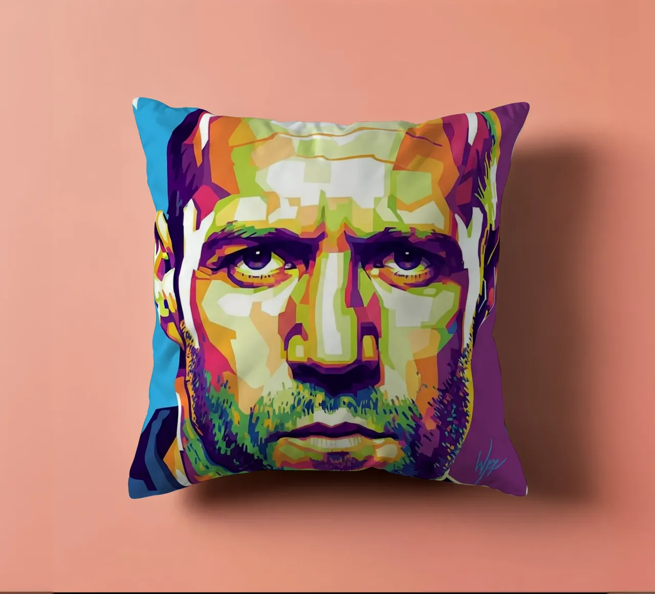 Jason Statham WPAP art style (1) cuscino da Hantamrata