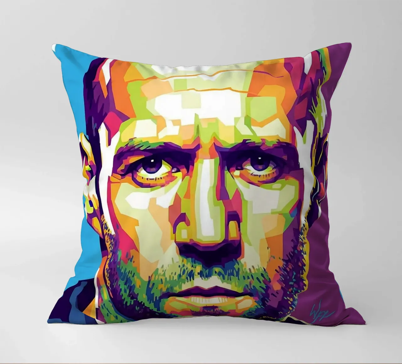 Jason Statham WPAP art style (1) cuscino da Hantamrata