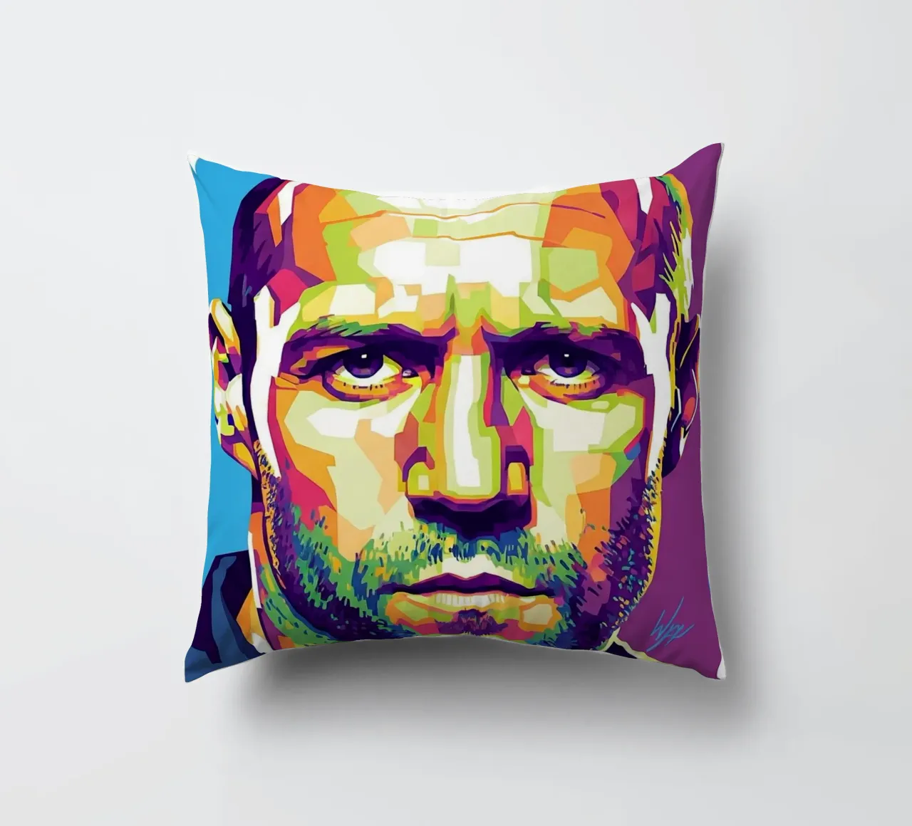 Jason Statham WPAP art style (1) cuscino da Hantamrata