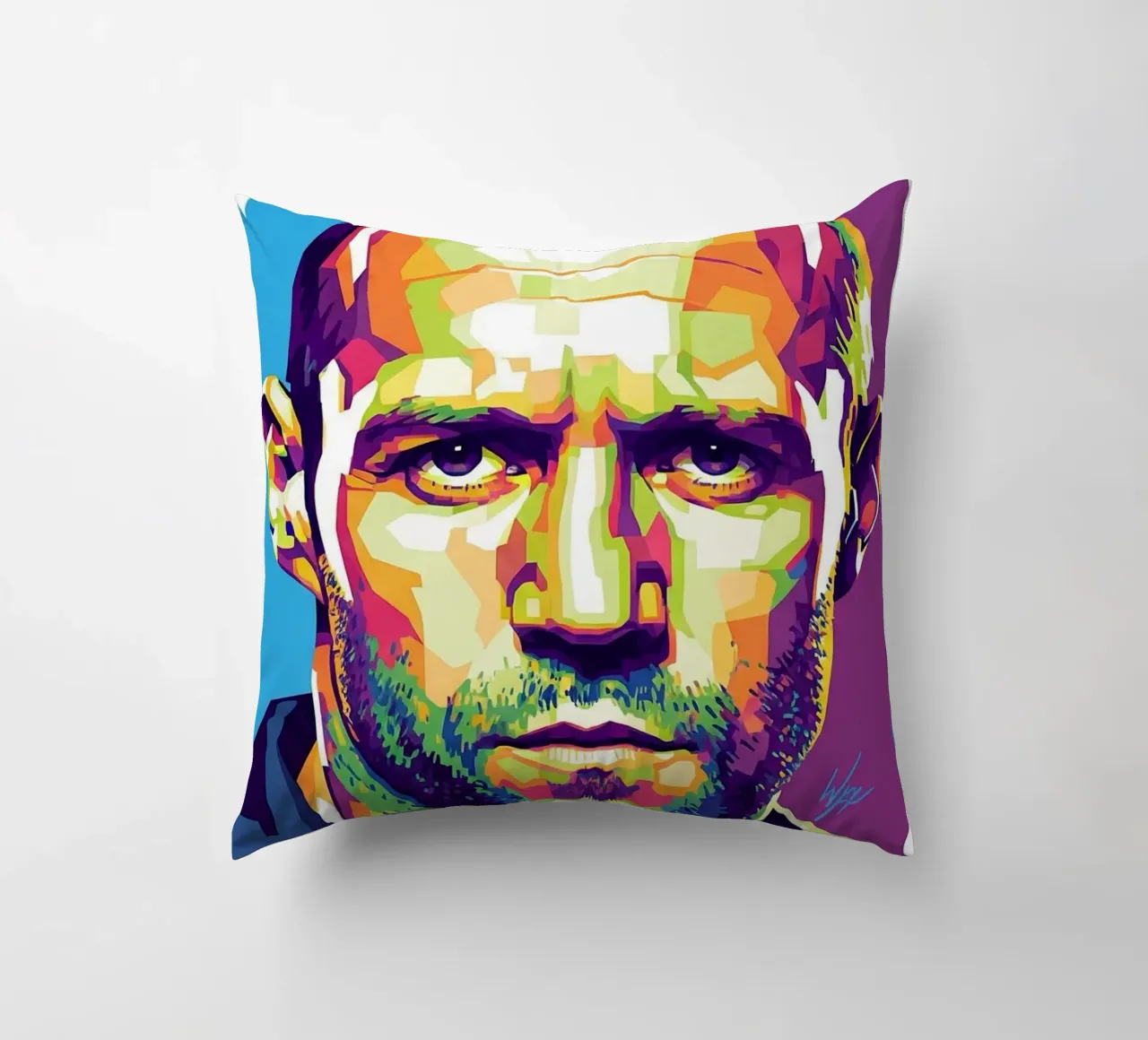 Jason Statham WPAP art style (1) cuscino da Hantamrata