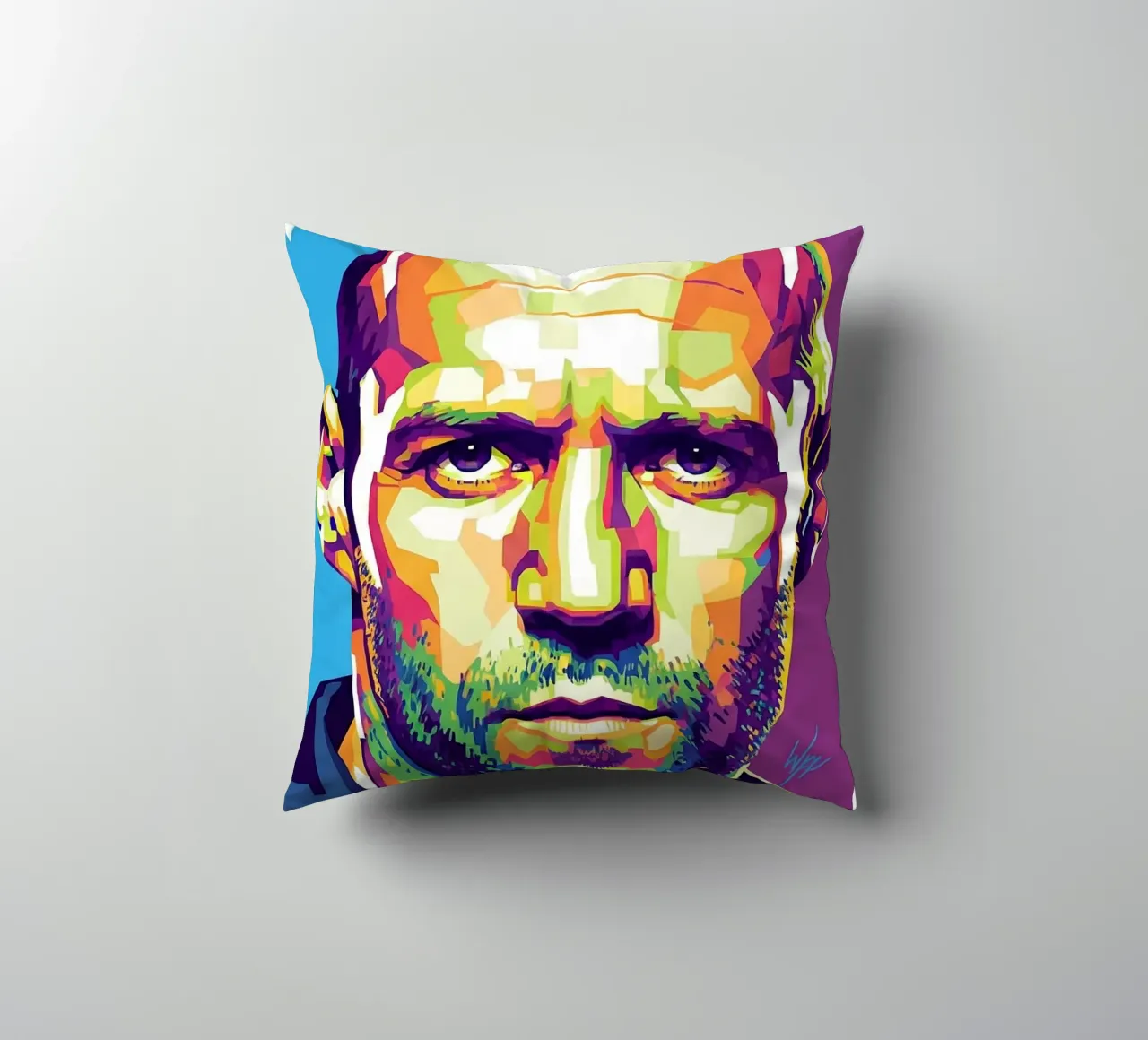 Jason Statham WPAP art style (1) cuscino da Hantamrata