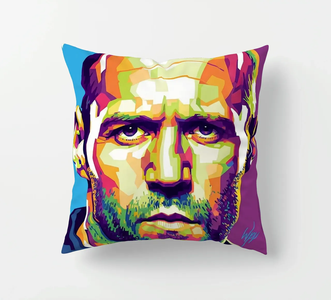 Jason Statham WPAP art style (1) cuscino da Hantamrata