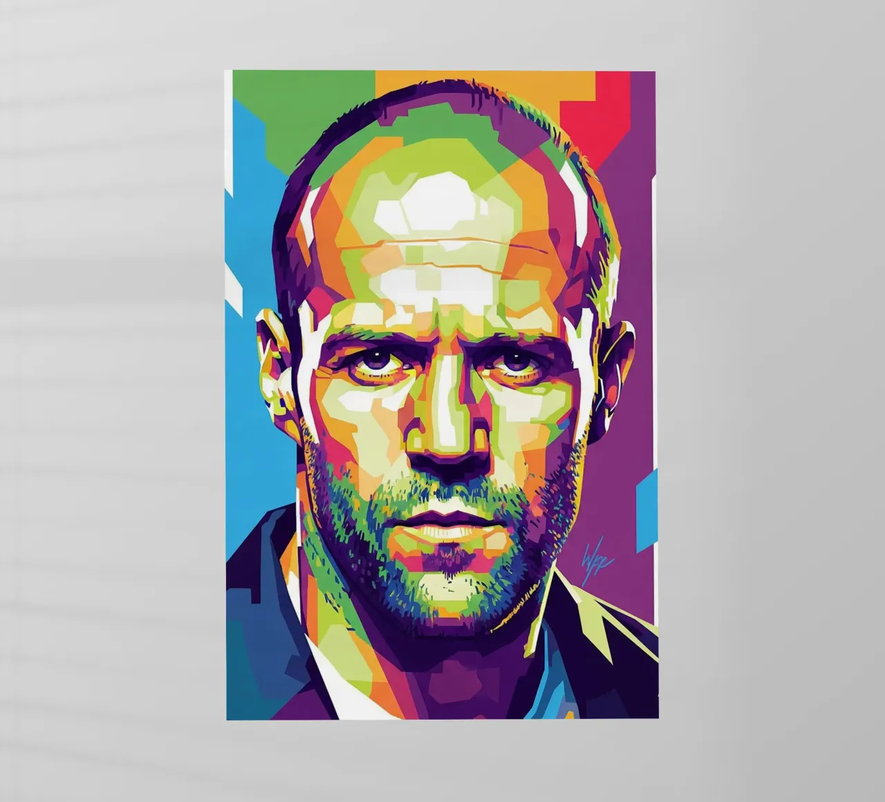Jason Statham WPAP art style (1) pellicola backlit da Hantamrata