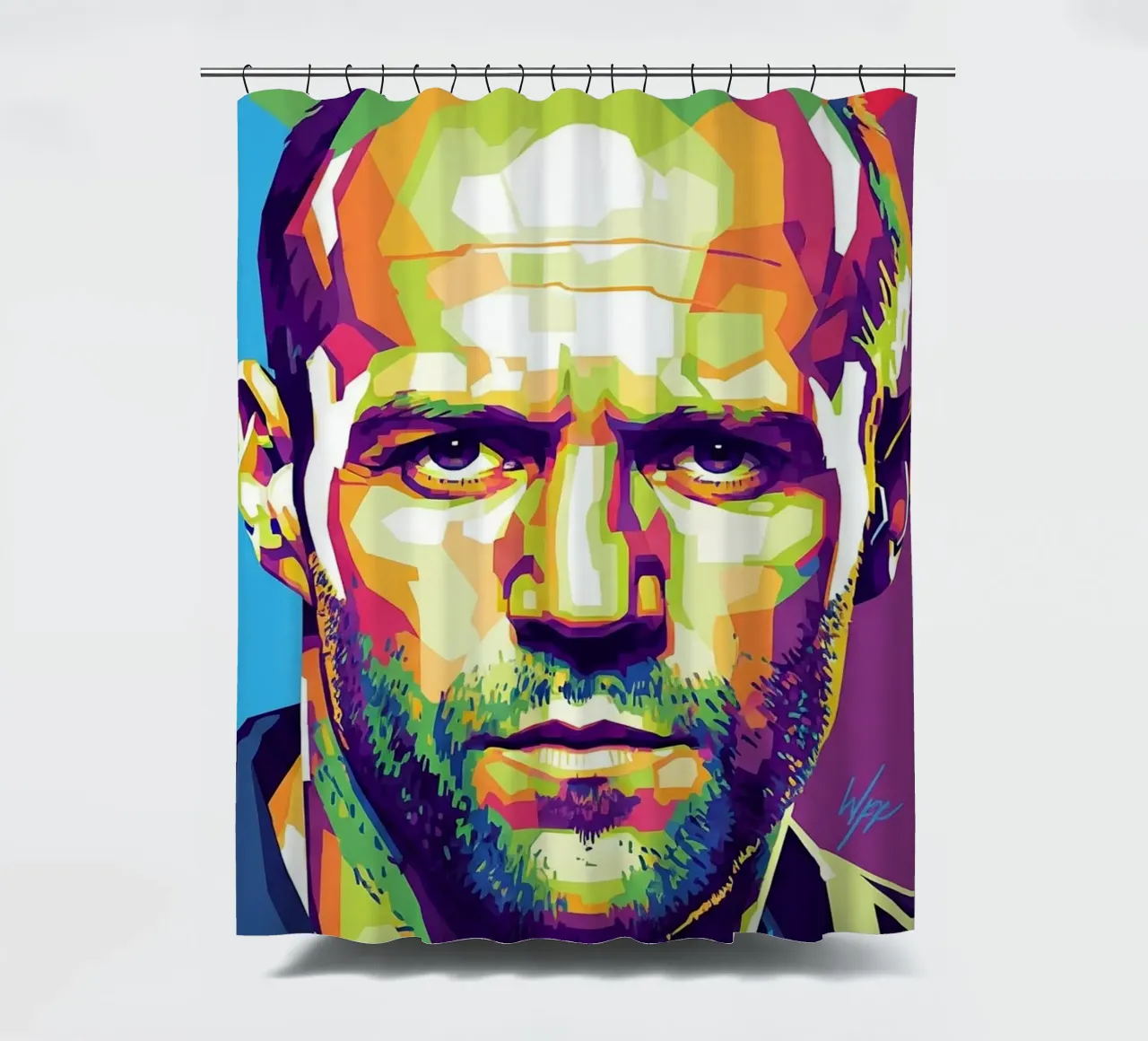 Jason Statham WPAP art style (1) tenda da doccia da Hantamrata