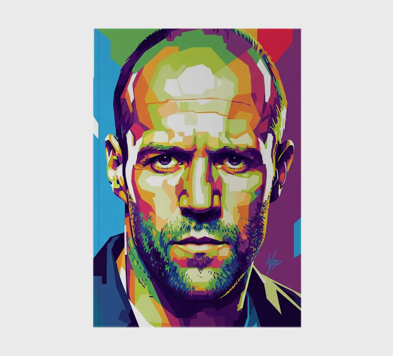 Jason Statham WPAP art style (1) notebook by Hantamrata
