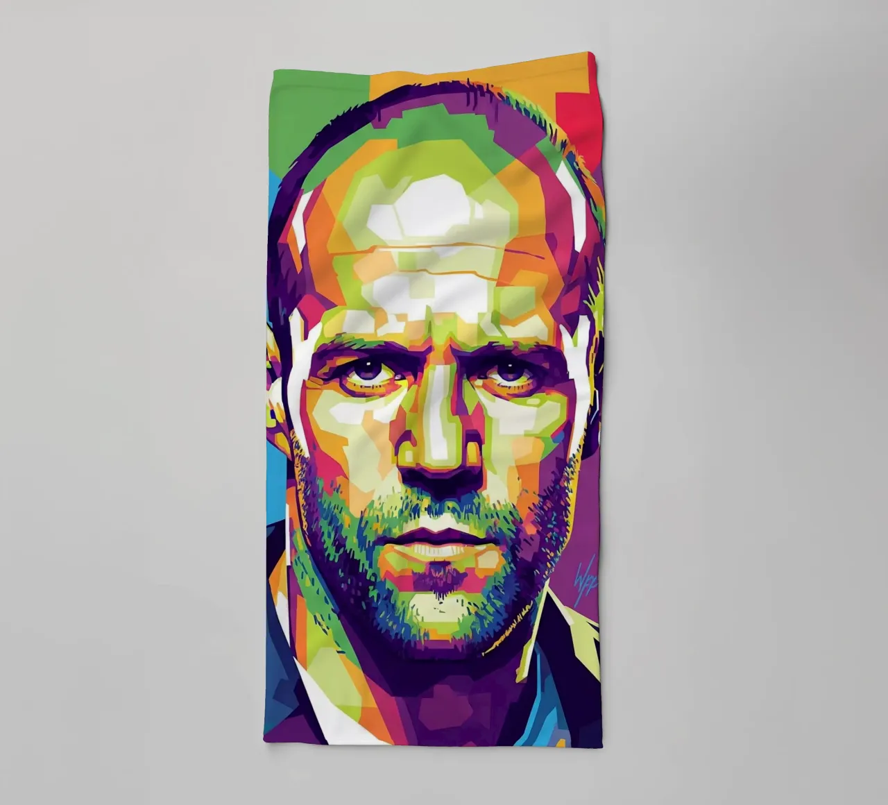 Jason Statham WPAP art style (1) asciugamano da bagno da Hantamrata