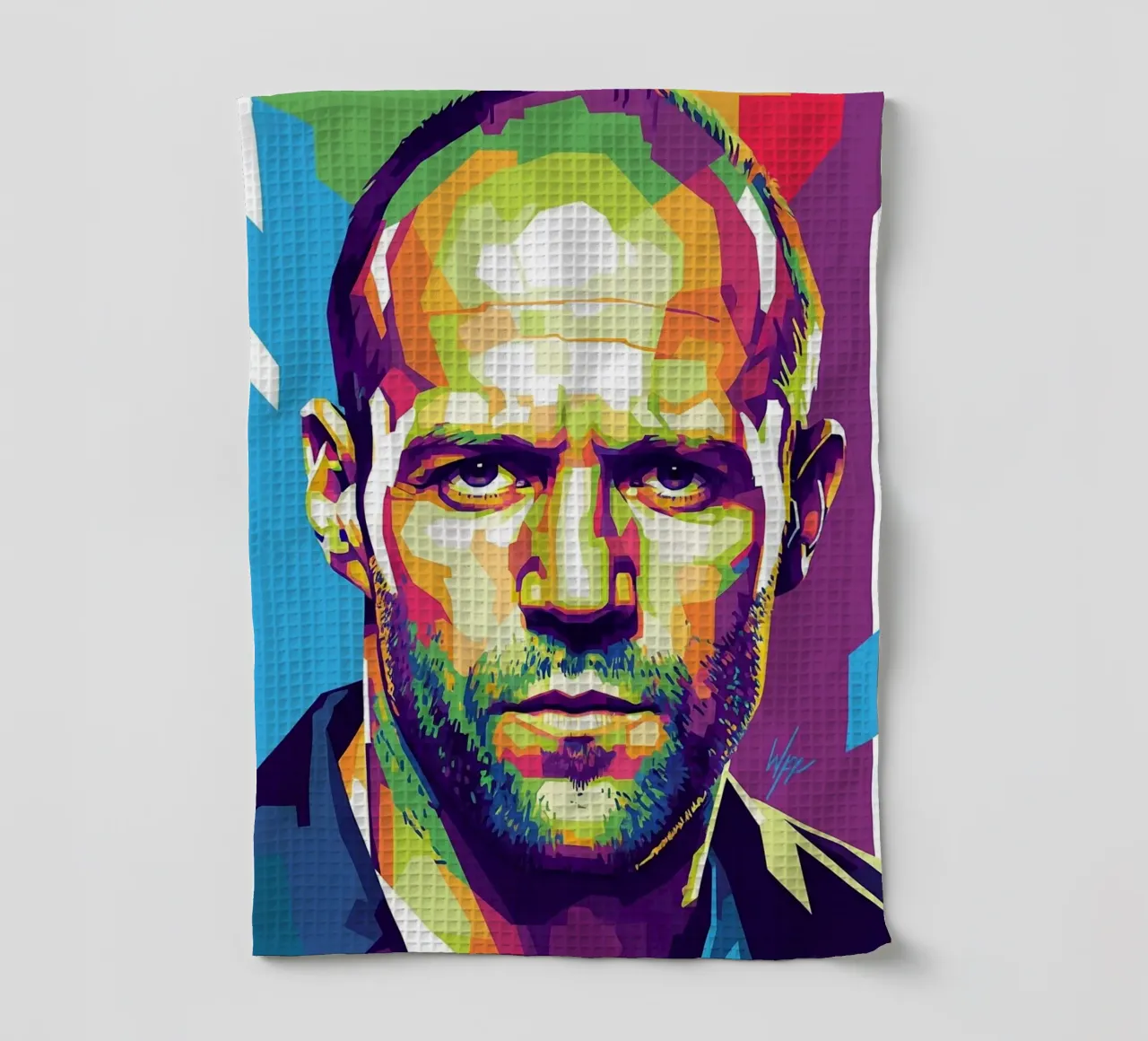 Jason Statham WPAP art style (1) canovaccio da cucina da Hantamrata