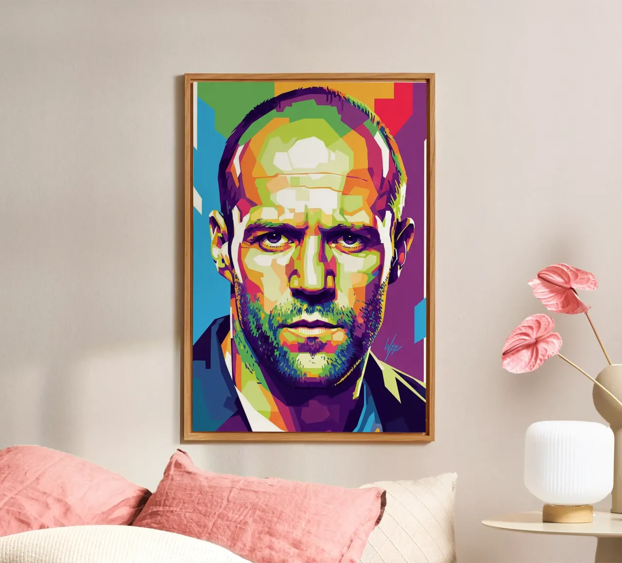 Jason Statham WPAP art style (1) alluminio dibond da Hantamrata