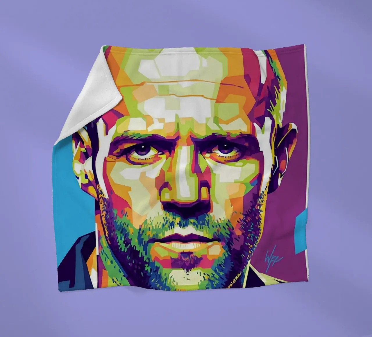 Jason Statham WPAP art style (1) coperta in pile da Hantamrata