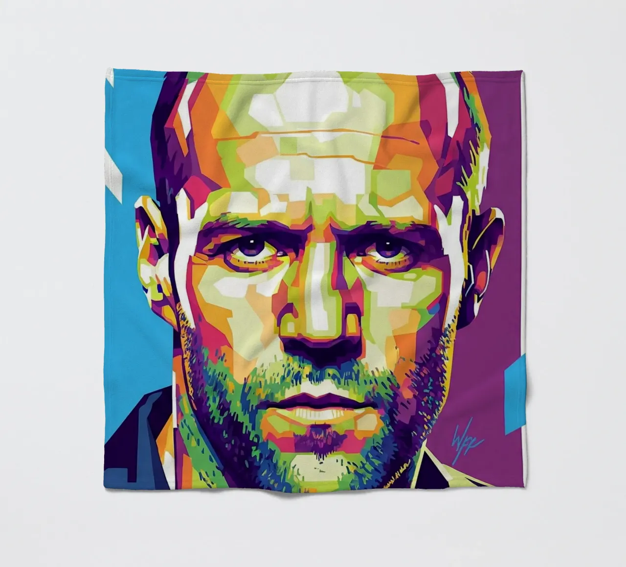 Jason Statham WPAP art style (1) coperta in pile da Hantamrata