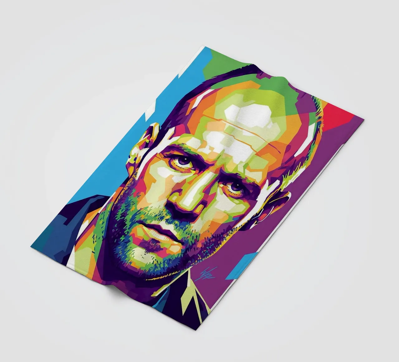 Jason Statham WPAP art style (1) coperta in pile da Hantamrata