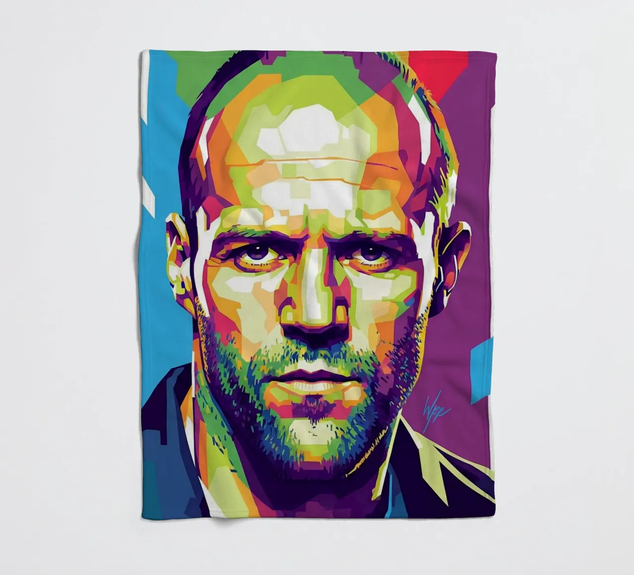 Jason Statham WPAP art style (1) coperta in pile da Hantamrata