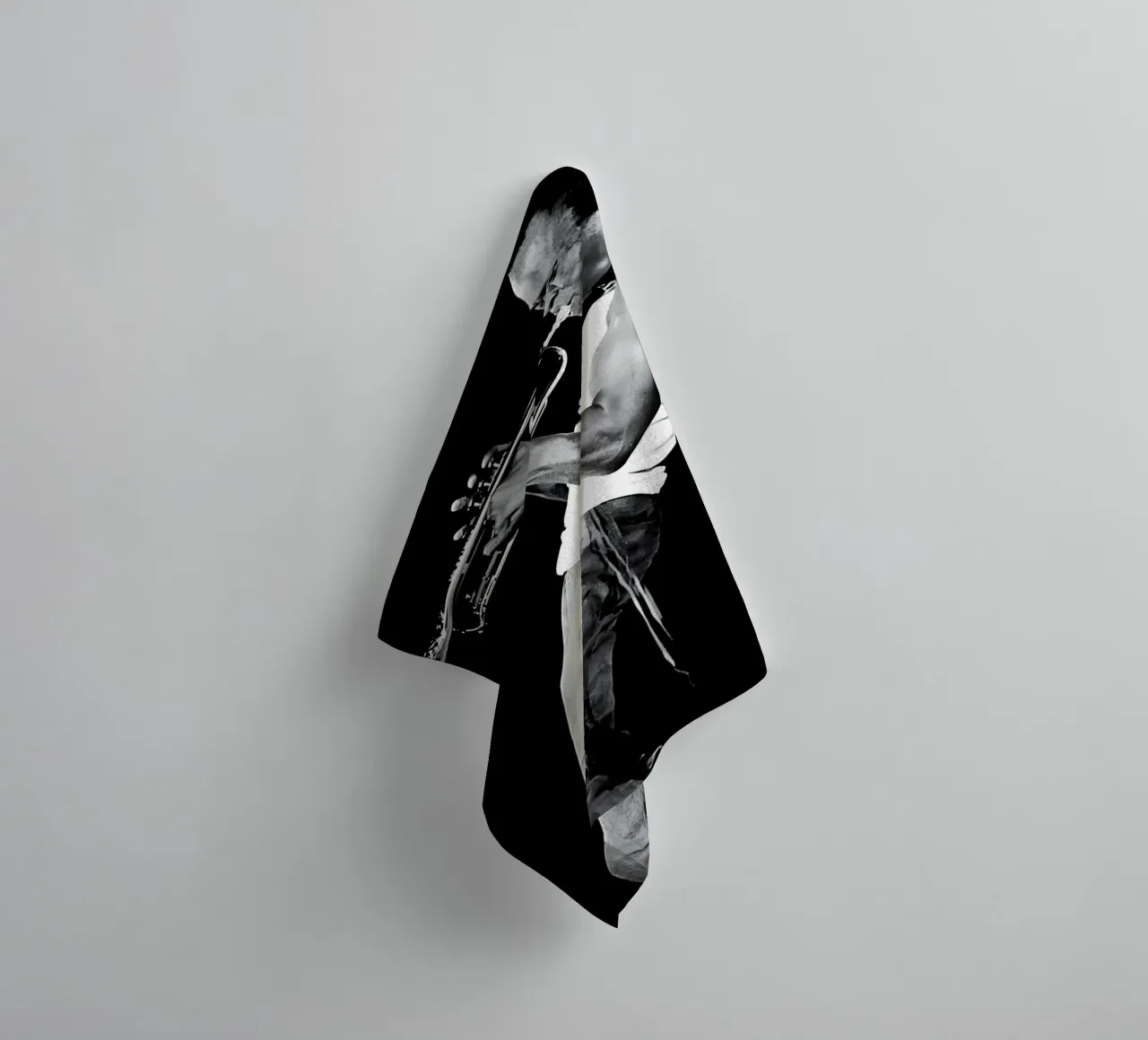 Miles Davis asciugamano da bagno da Low poly art
