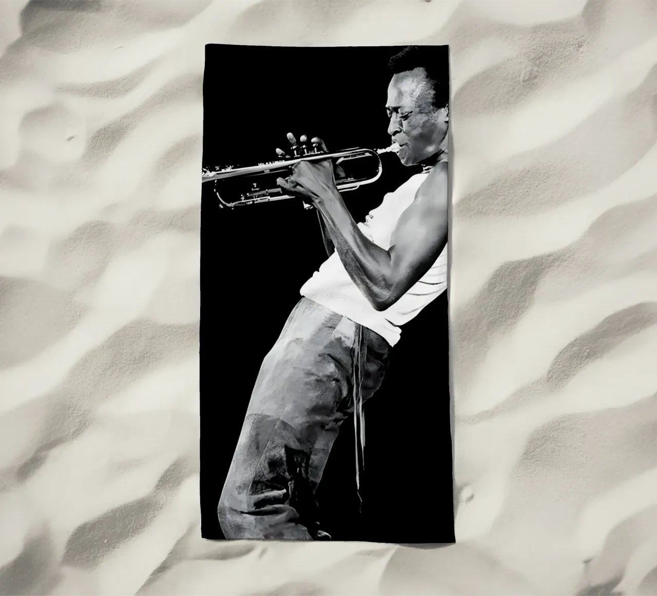 Miles Davis telo mare da Low poly art