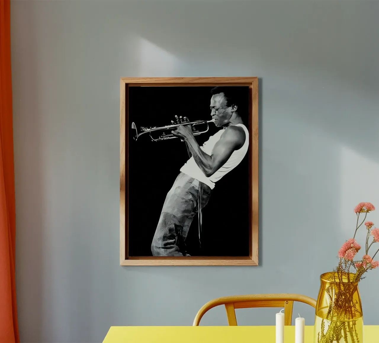 Miles Davis alluminio dibond da Low poly art