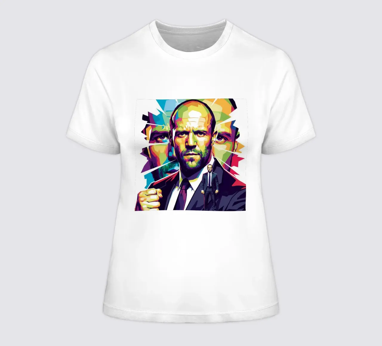 Jason Statham - WPAP art style (2) t-shirt da donna da Hantamrata
