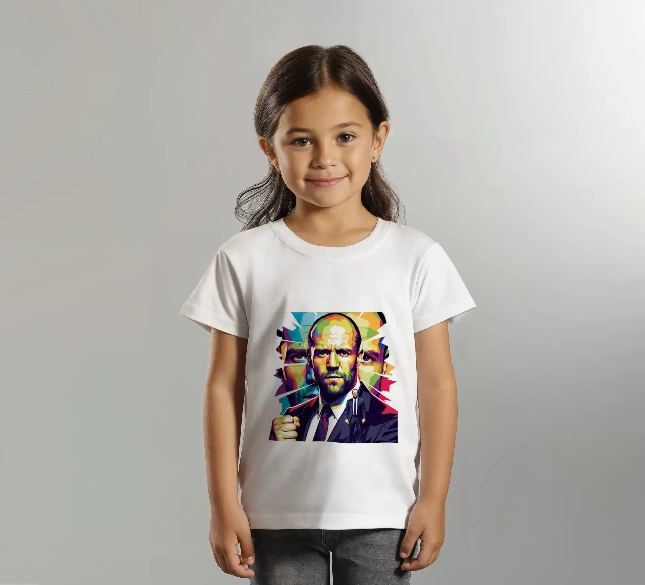 Jason Statham - WPAP art style (2) t-shirt bambini da Hantamrata