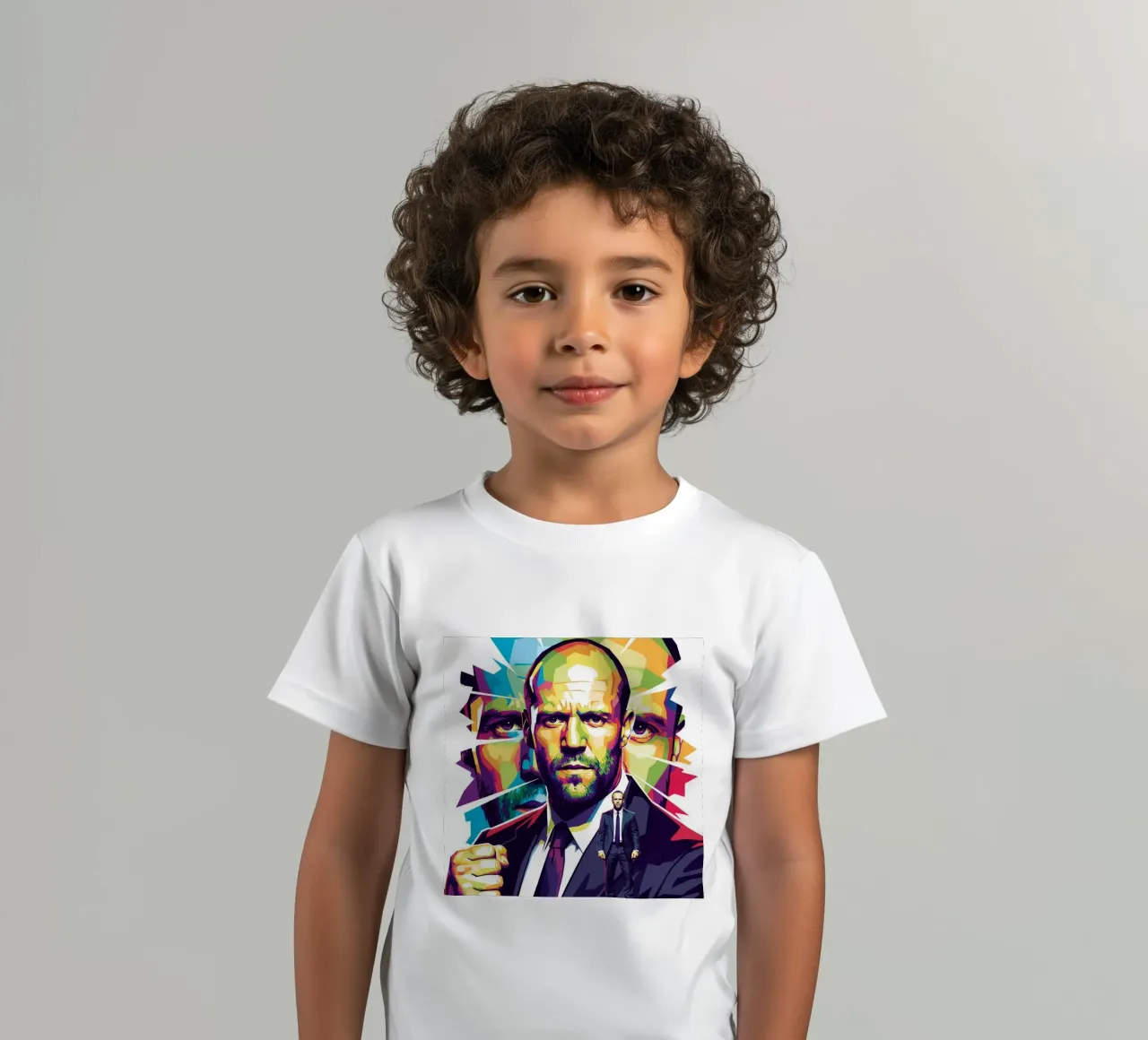 Jason Statham - WPAP art style (2) t-shirt bambini da Hantamrata