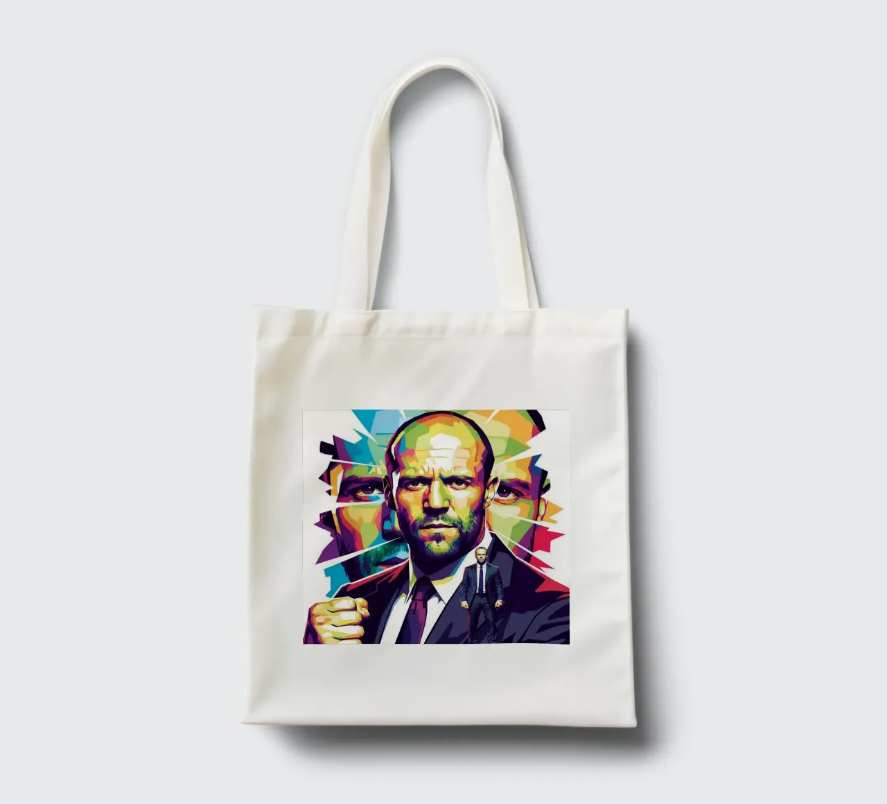 Jason Statham - WPAP art style (2) borsa in juta da Hantamrata