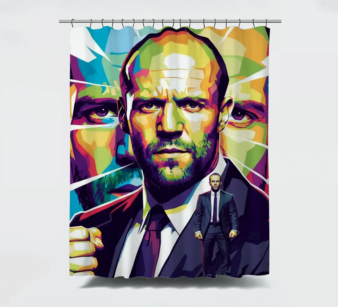 Jason Statham - WPAP art style (2) tenda da doccia da Hantamrata