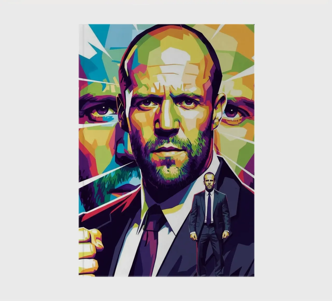 Jason Statham - WPAP art style (2) notebook by Hantamrata
