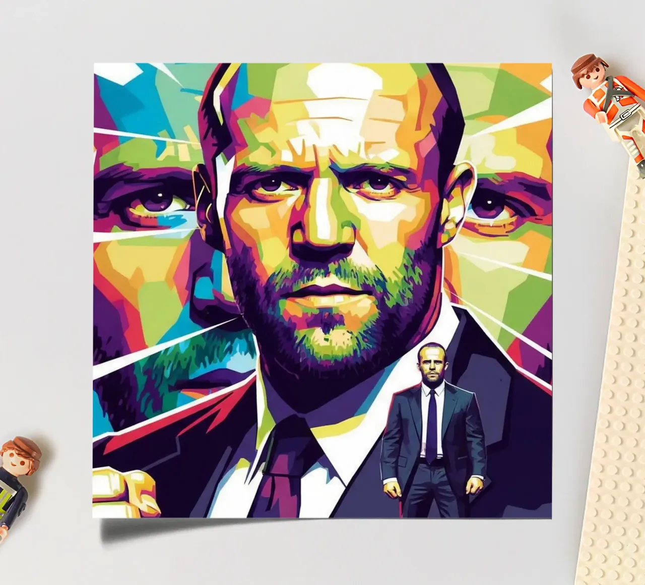 Jason Statham - WPAP art style (2) foglio adesivo da Hantamrata