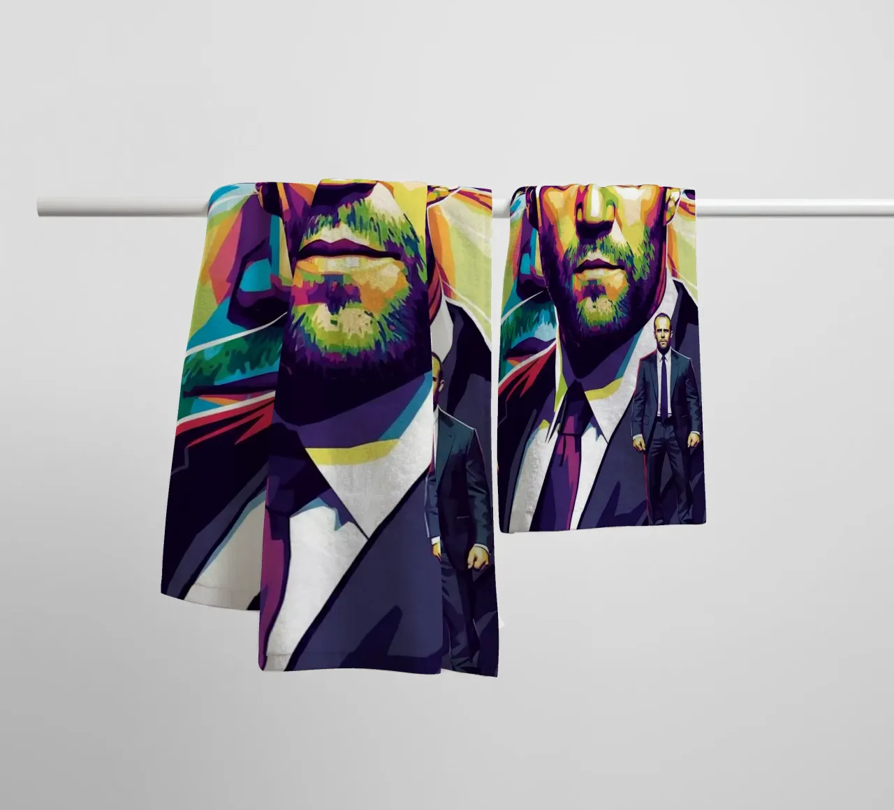 Jason Statham - WPAP art style (2) asciugamano da bagno da Hantamrata