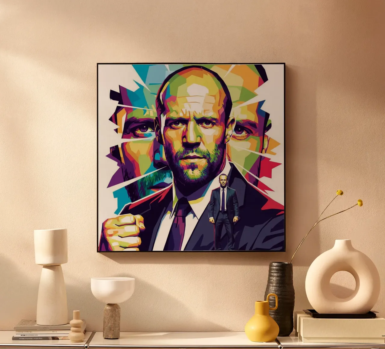 Jason Statham - WPAP art style (2) plexiglass da Hantamrata