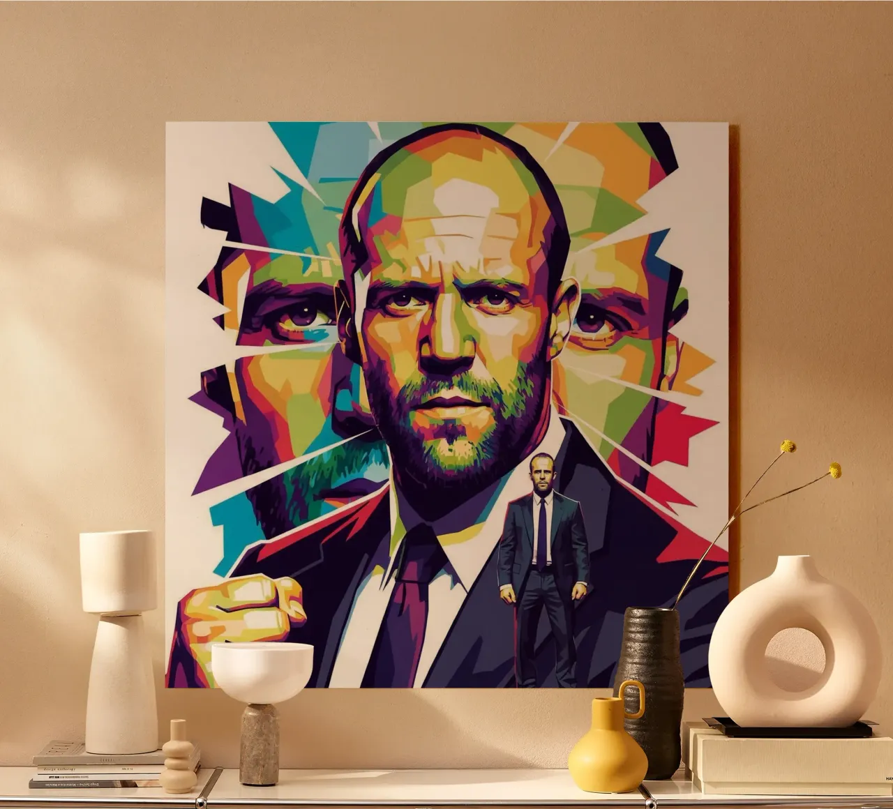Jason Statham - WPAP art style (2) plexiglass da Hantamrata