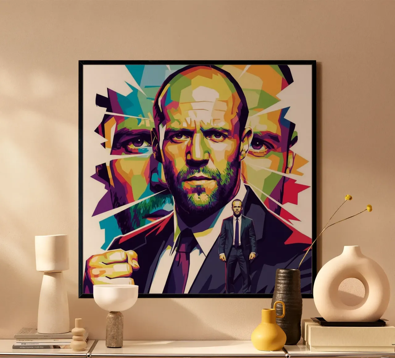 Jason Statham - WPAP art style (2) carta hahnemühle da Hantamrata