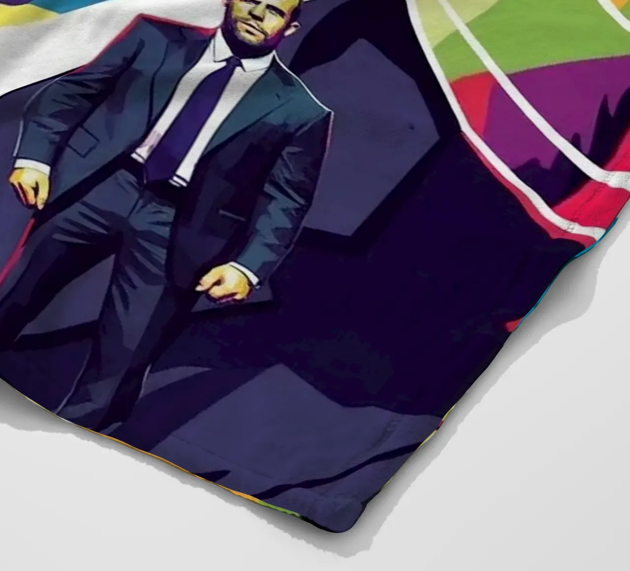 Jason Statham - WPAP art style (2) coperta in pile da Hantamrata