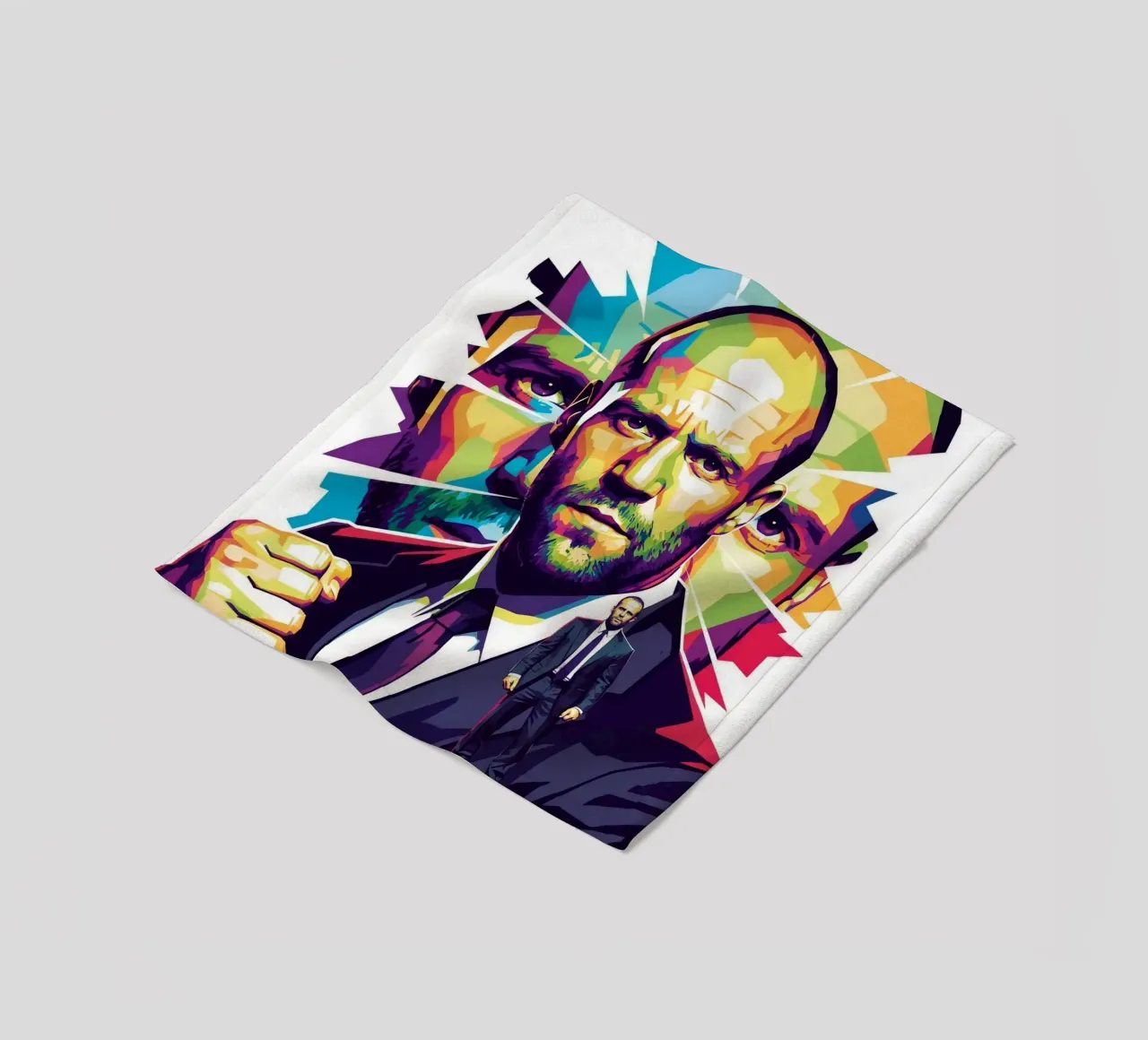 Jason Statham - WPAP art style (2) coperta in pile da Hantamrata