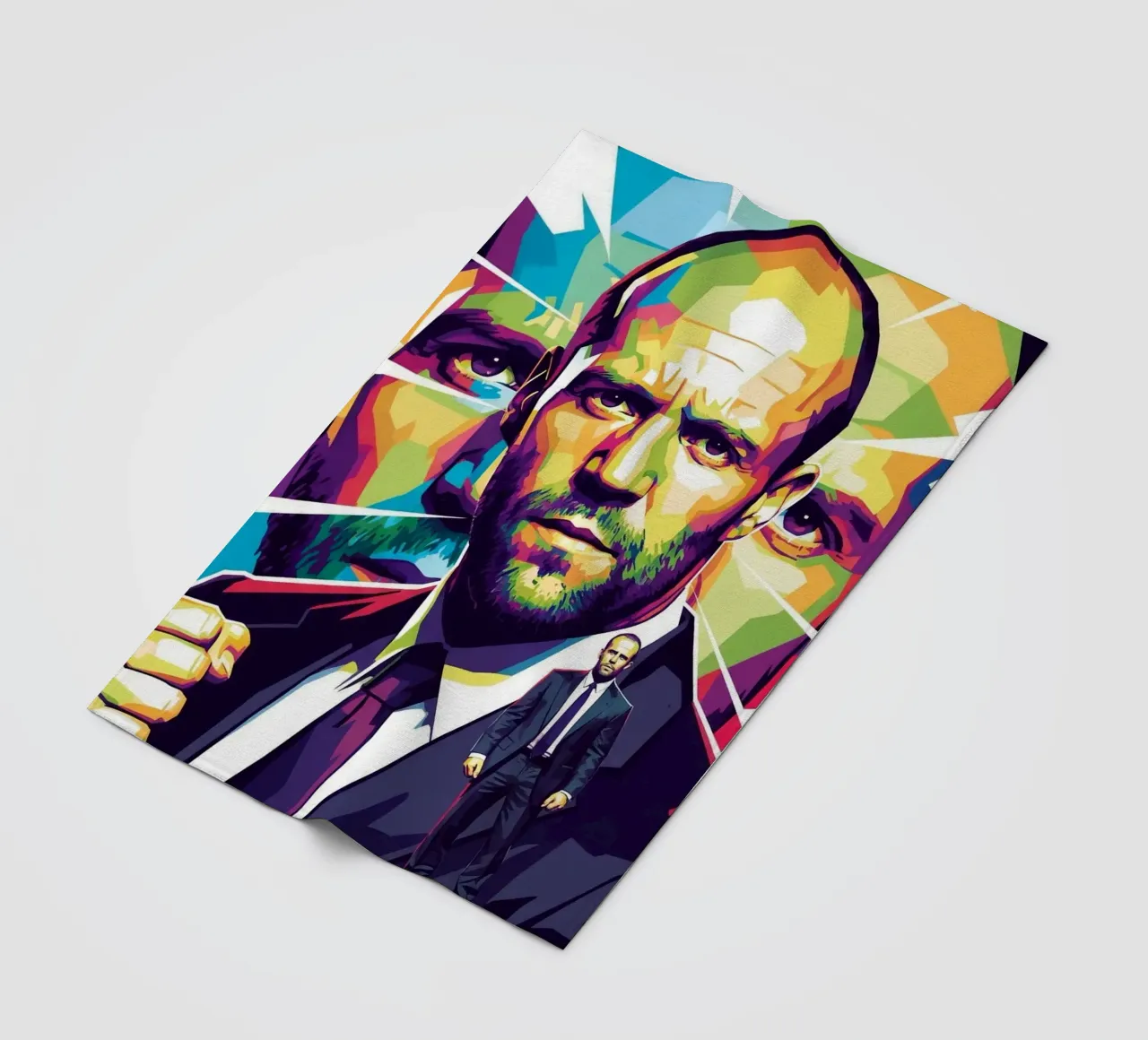 Jason Statham - WPAP art style (2) coperta in pile da Hantamrata