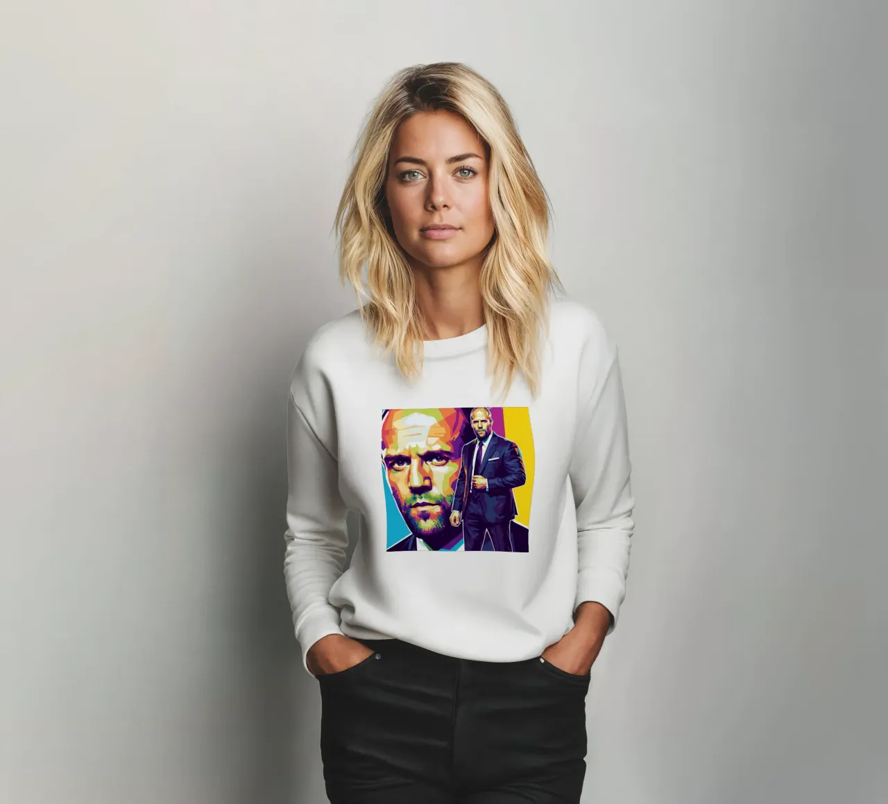 Jason Statham - WPAP art style (3) felpa da Hantamrata