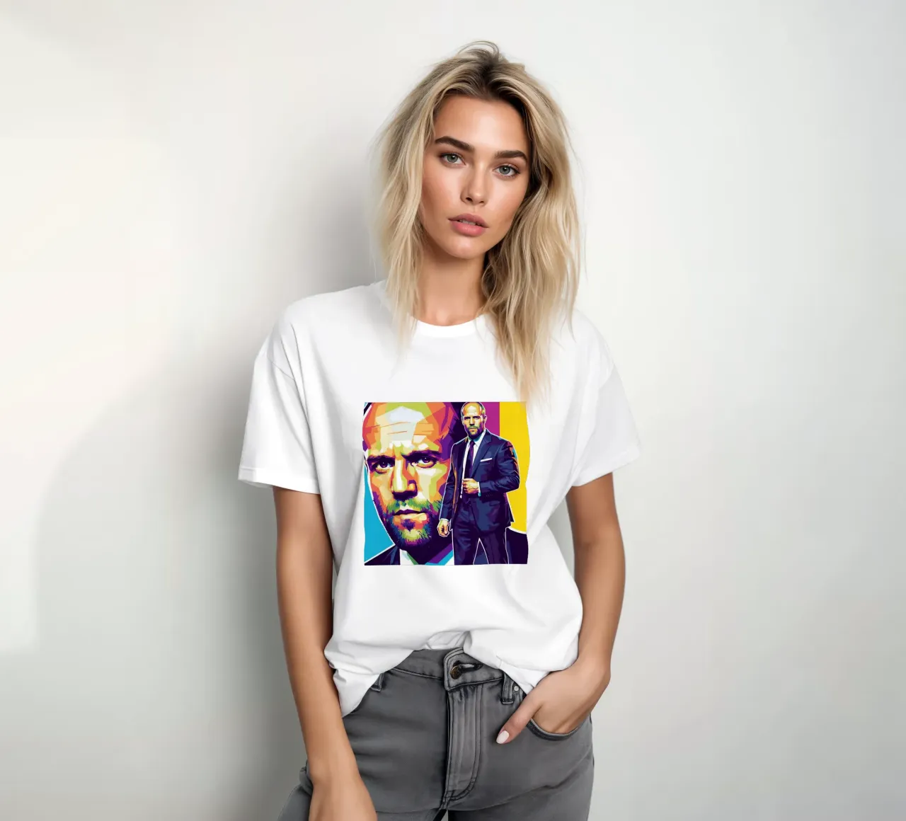 Jason Statham - WPAP art style (3) t-shirt da Hantamrata