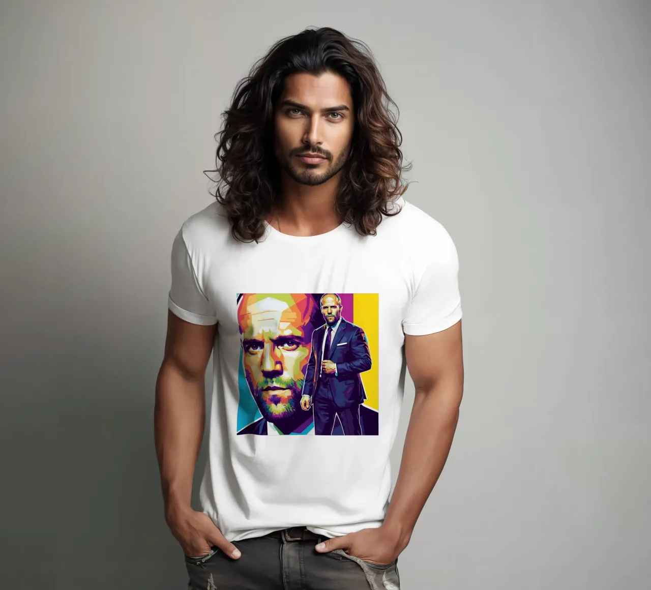 Jason Statham - WPAP art style (3) t-shirt da Hantamrata