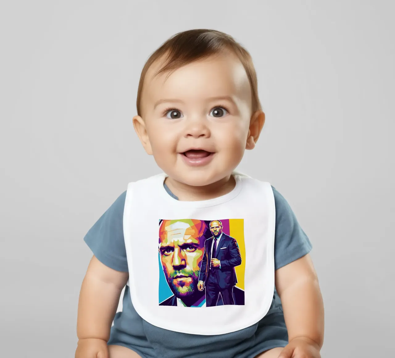 Jason Statham - WPAP art style (3) bavaglino da Hantamrata