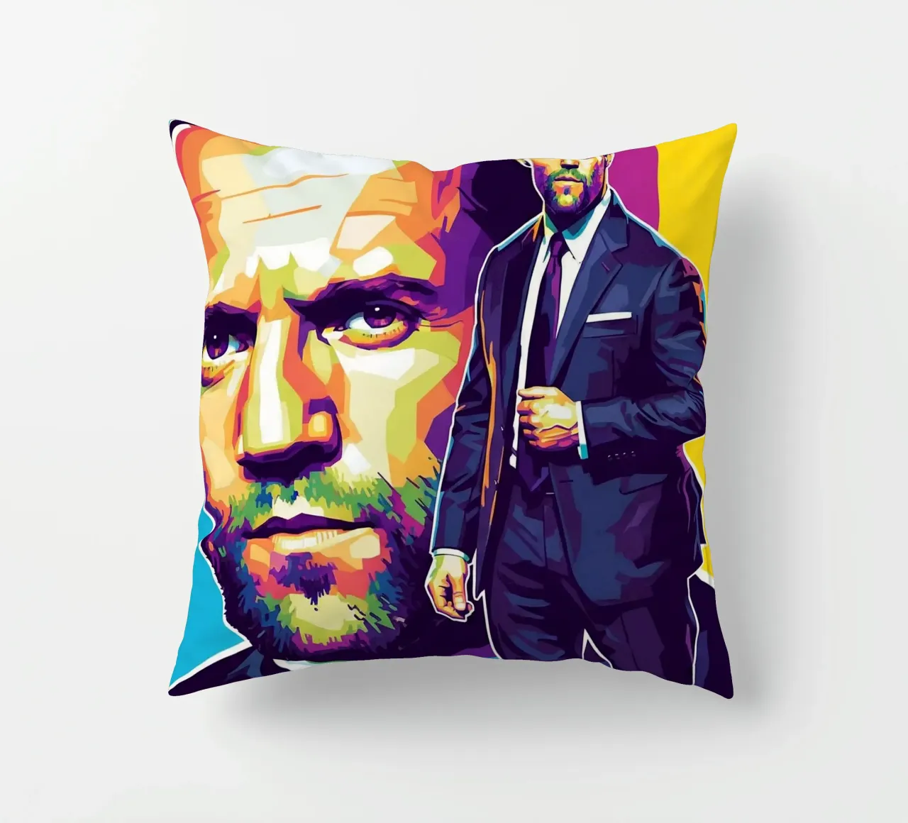 Jason Statham - WPAP art style (3) cuscino da Hantamrata