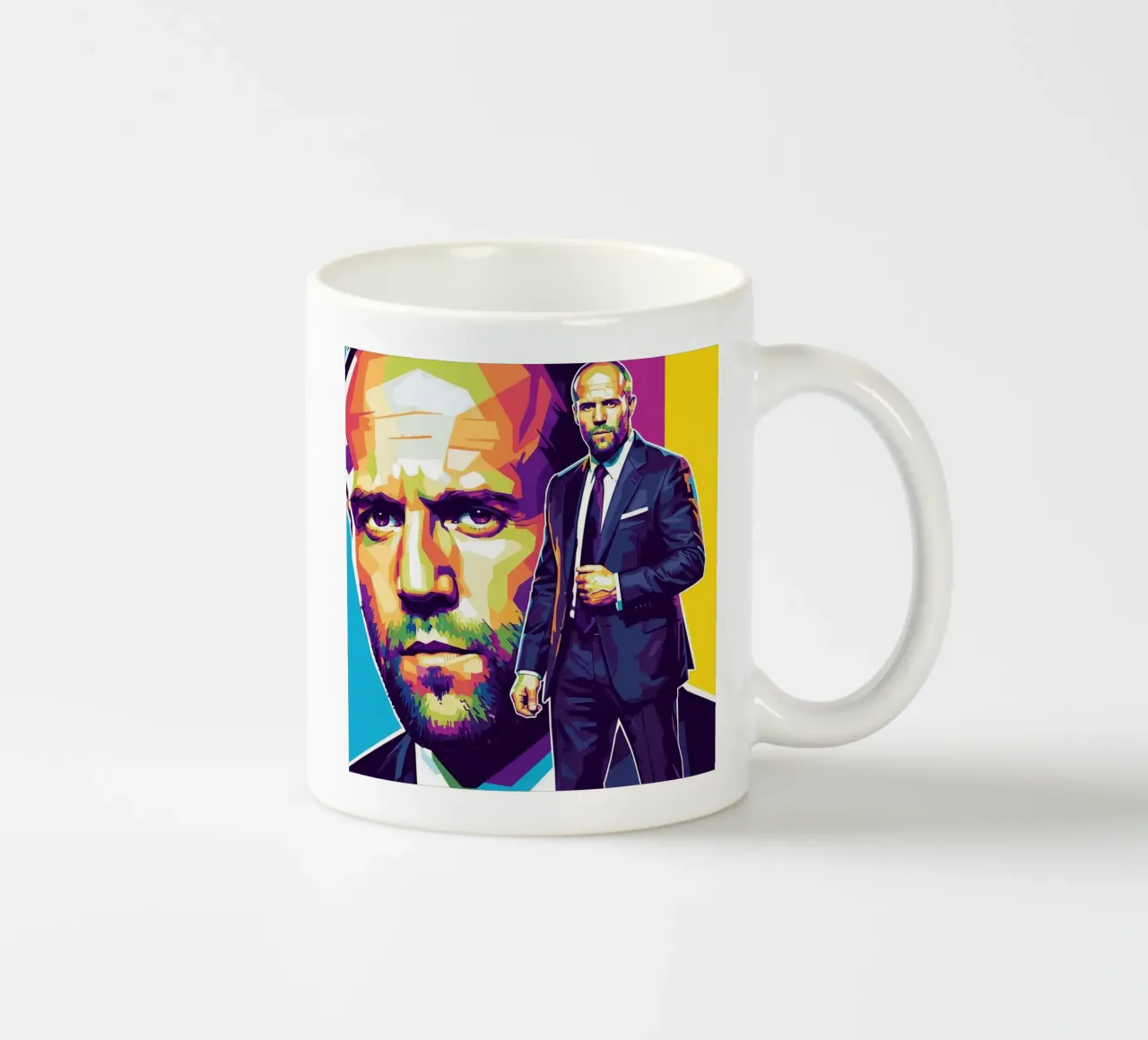 Jason Statham - WPAP art style (3) tazza in ceramica da Hantamrata