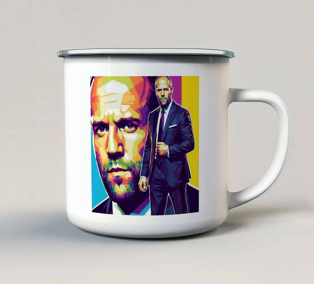 Jason Statham - WPAP art style (3) tazza in smalto da Hantamrata