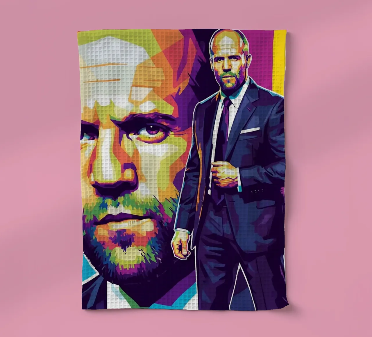 Jason Statham - WPAP art style (3) canovaccio da cucina da Hantamrata