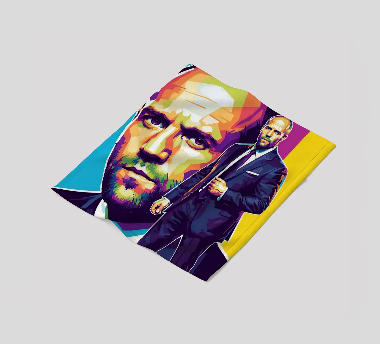 Jason Statham - WPAP art style (3) coperta in pile da Hantamrata