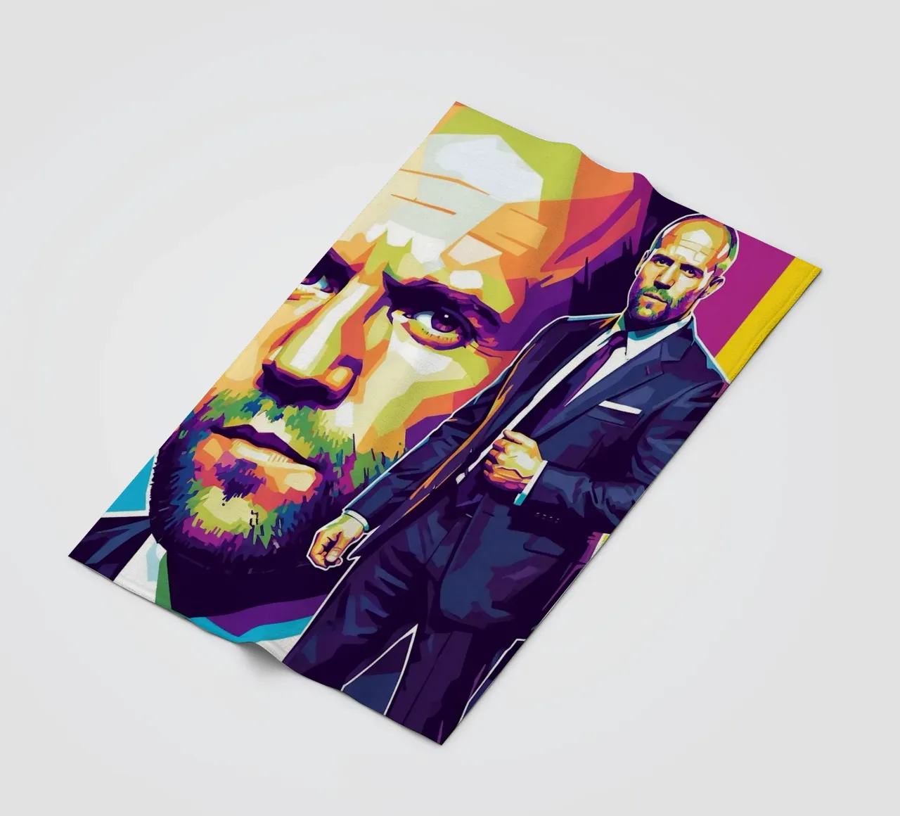 Jason Statham - WPAP art style (3) coperta in pile da Hantamrata