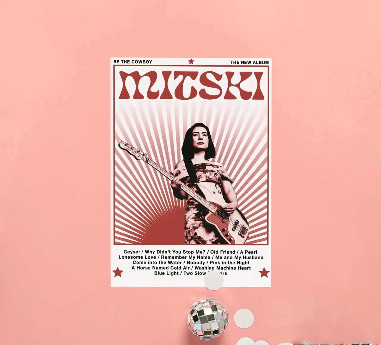 XMOPNITIN Mitski Poster Be The Cowboy Album Music adesivo da DGUnder