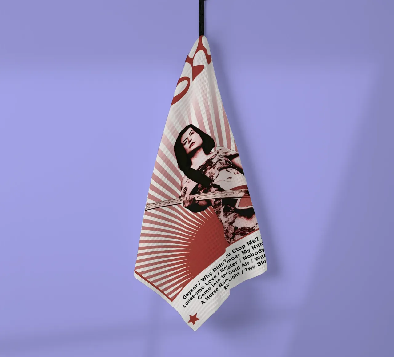 XMOPNITIN Mitski Poster Be The Cowboy Album Music tea towel by DGUnder