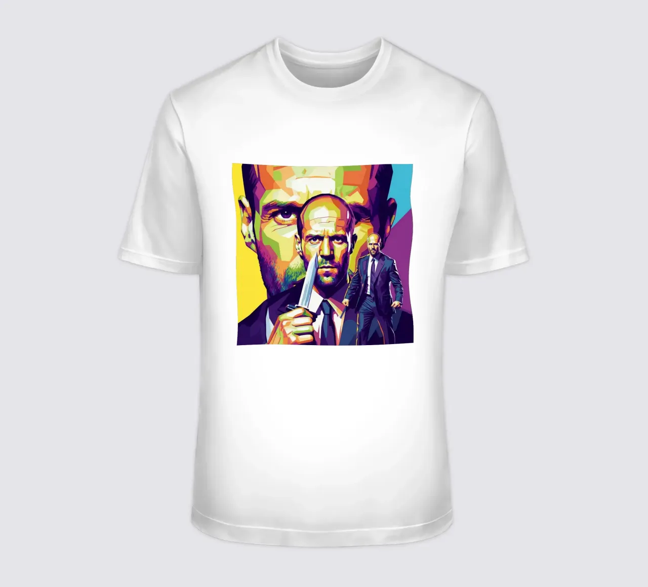 Jason Statham - WPAP art style (4) t-shirt da Hantamrata