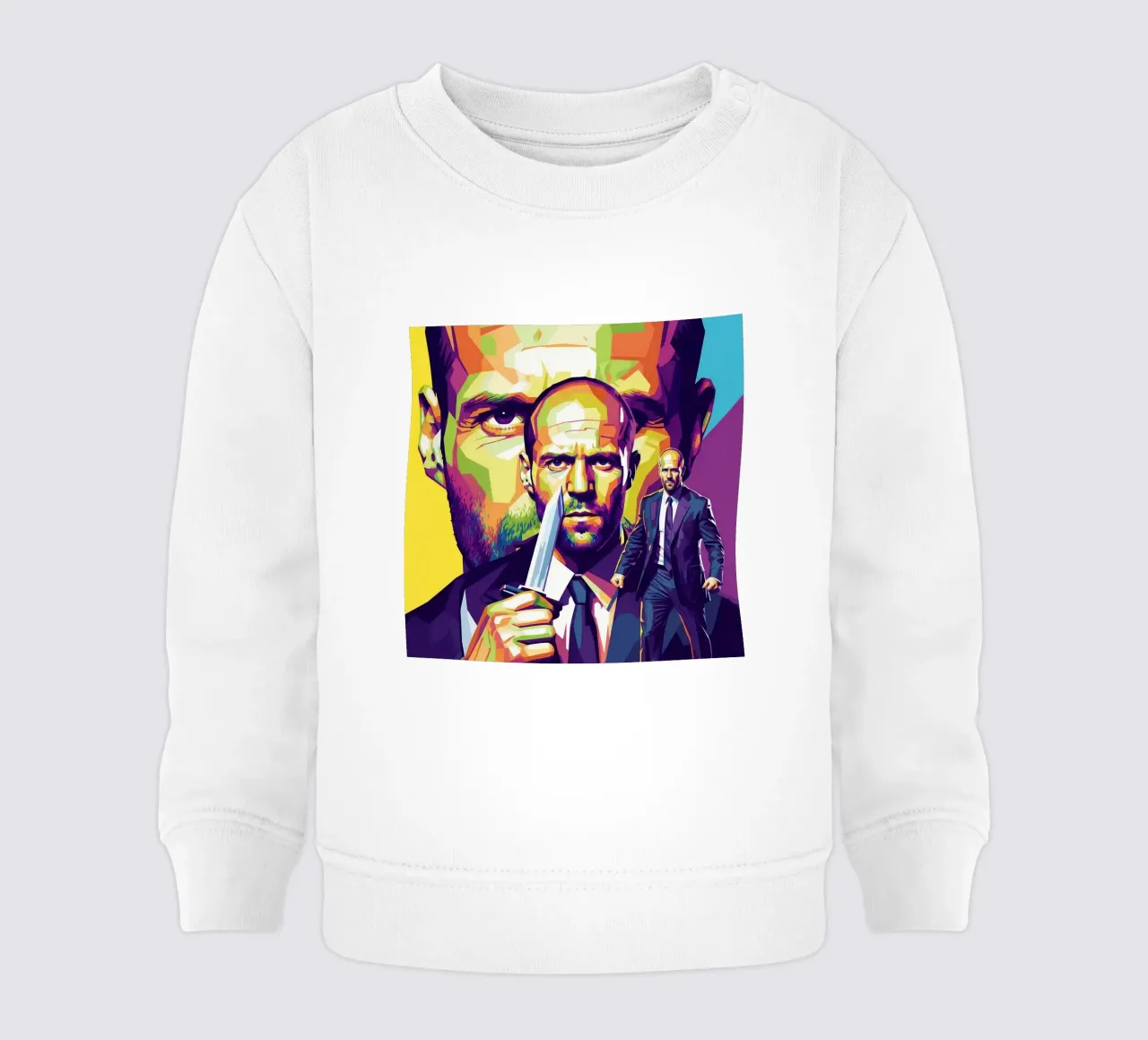 Jason Statham - WPAP art style (4) felpa neonato da Hantamrata