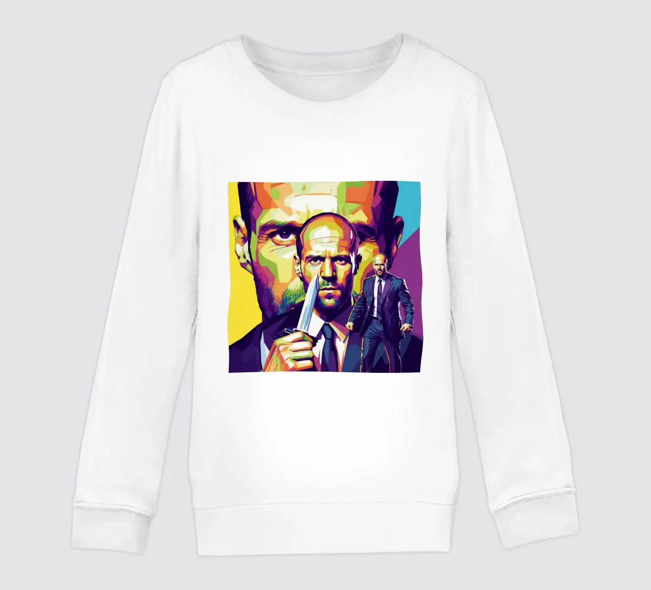 Jason Statham - WPAP art style (4) felpa bambino da Hantamrata