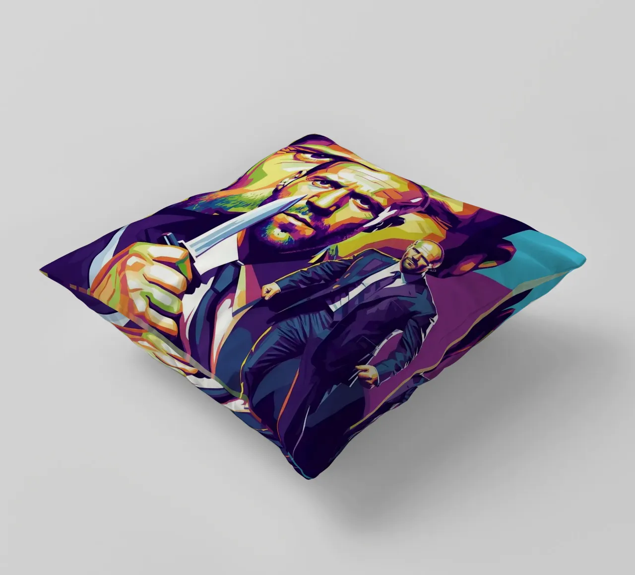 Jason Statham - WPAP art style (4) cuscino da Hantamrata