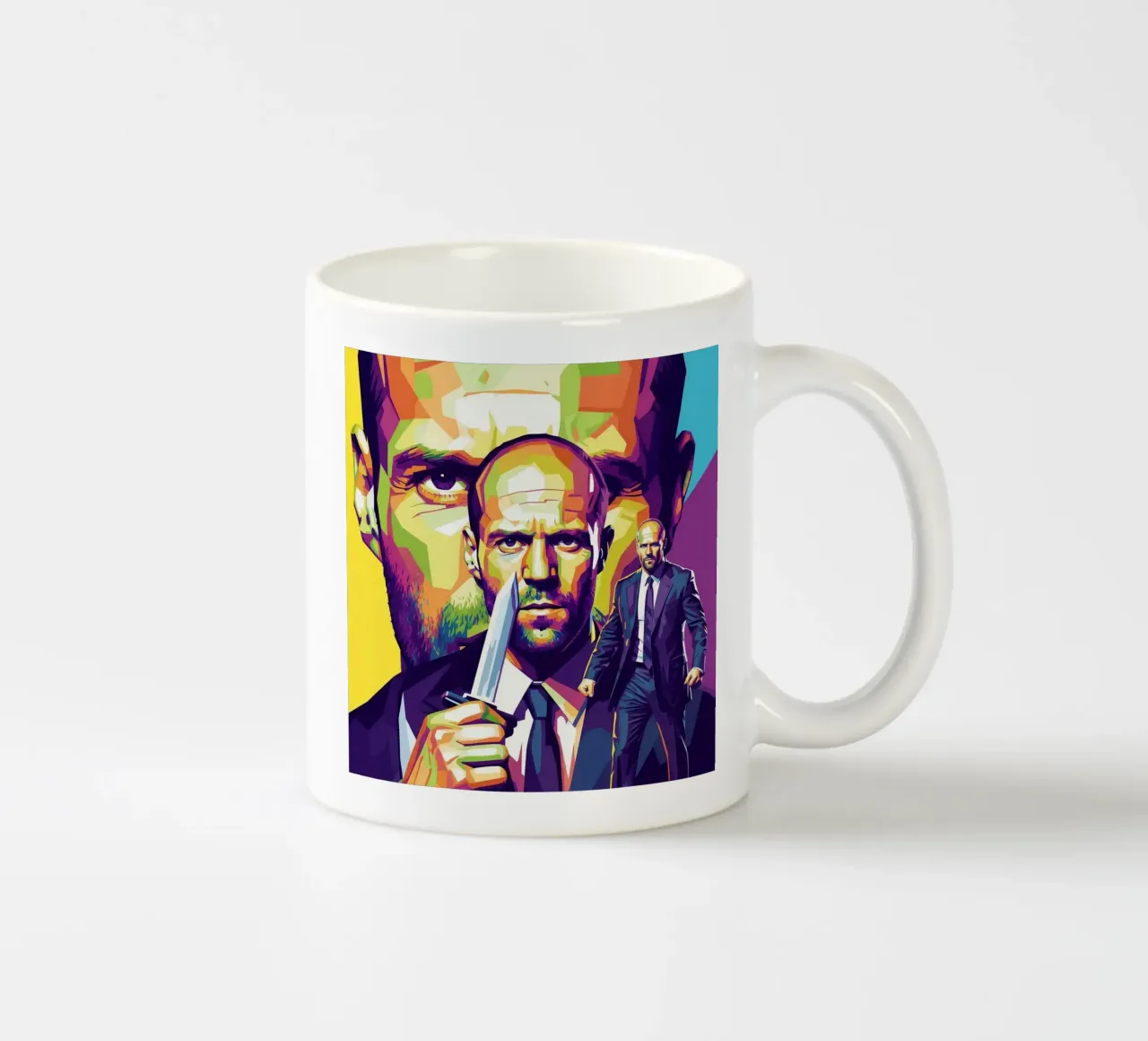 Jason Statham - WPAP art style (4) keramische mok van Hantamrata